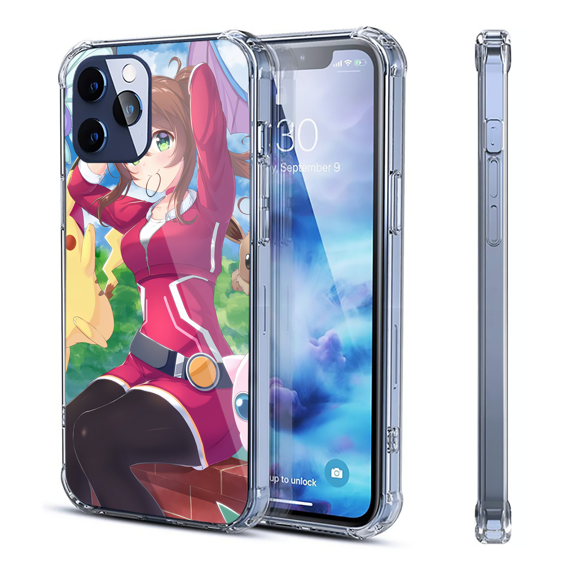 （画像用） ポケットモンスター Pokémon 【iPhone 12シリーズ対応】透明スマホケース（クリアソフトケース）